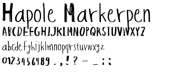 Hapole Markerpen font